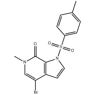 4-bromo-6-metyl-1-tosyl-1H-pyrrolo[2,3-c]pyridin-7(6H)-on CAS-nr. :1445993-87-2